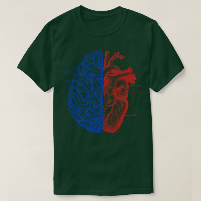 Heart And Brain  T-Shirt (Design Front)