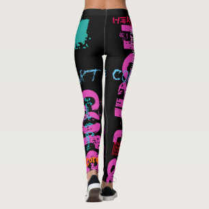 Heart and Core repeating 10 letters Leggings