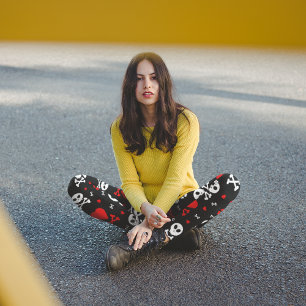 Heart and Crossbones Capri Leggings