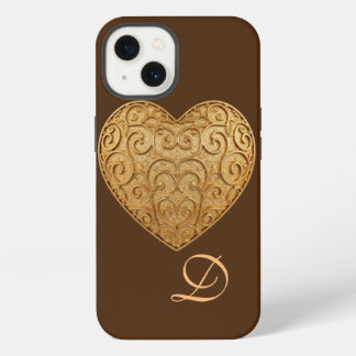 Heart and "D" Initial Phone Cover – Modern Love De
