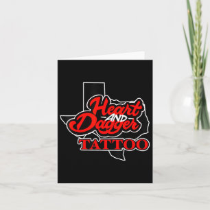 Heart And Dagger Texas Red Card