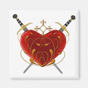 Heart And Daggers Magnet