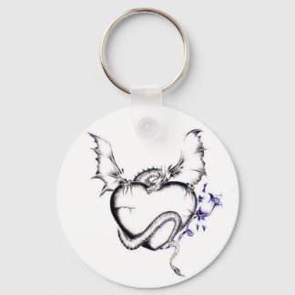 Heart And Dragon Key Ring