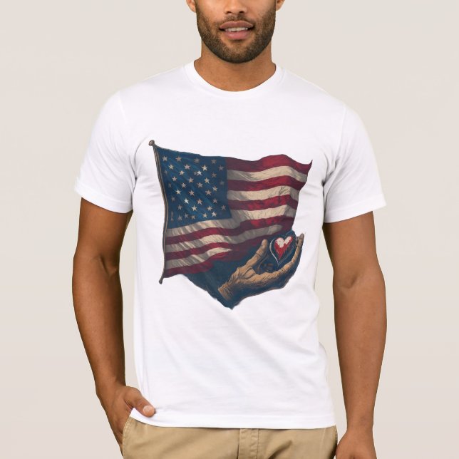 Heart and Flag T-Shirt (Front)