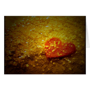 Heart and Glitter on Vintage Book Page Still Life