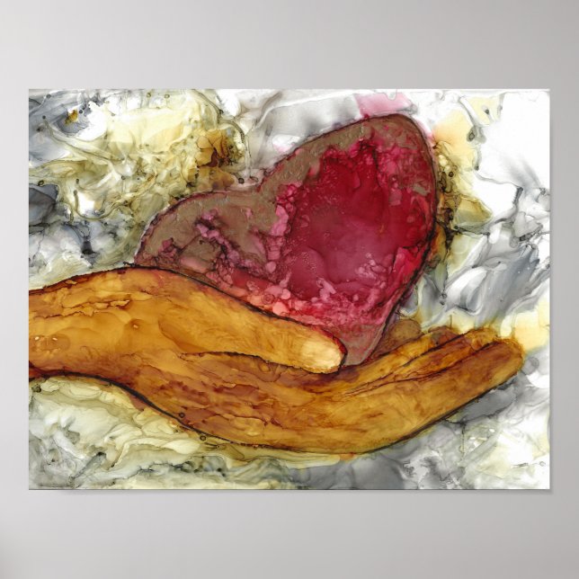Heart and Hand 13 x 10"  Poster (Front)
