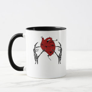 Heart And Hands - Skeleton Heart Hands Mug