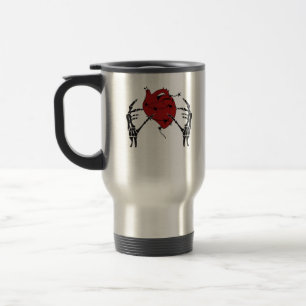 Heart And Hands - Skeleton Heart Hands  Travel Mug