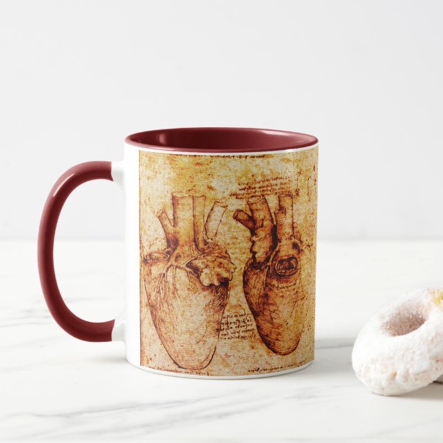 Heart And Its Blood Vessels ,Cardiologist Medical Mug (With Donut)
