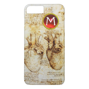 Heart And Its Blood Vessels Parchment Gem Monogram iPhone 8 Plus/7 Plus Case