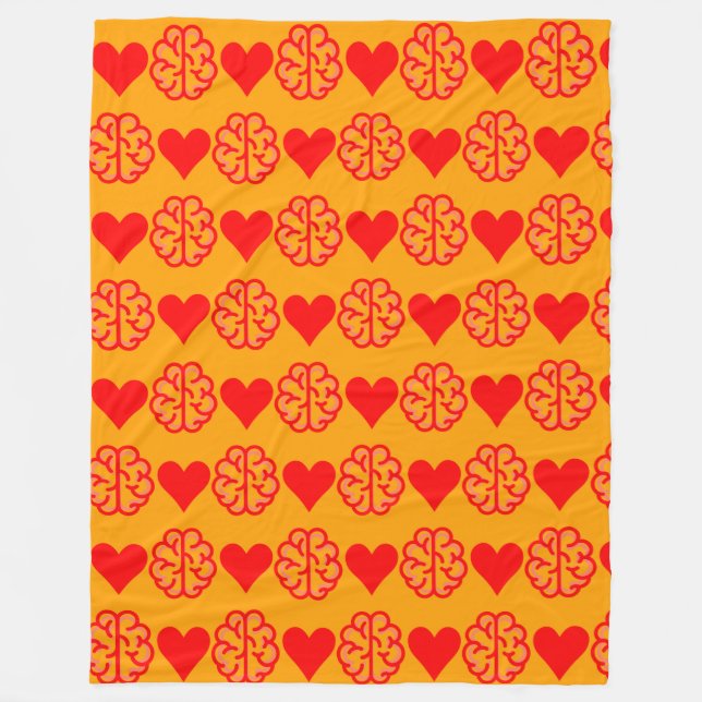 Heart and Mind Fleece Blanket (Front)