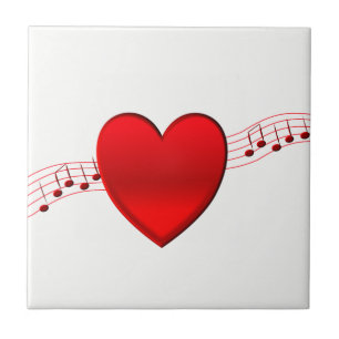 Heart and Music Tile