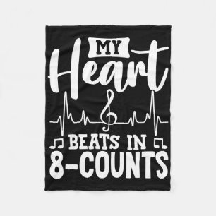 Heart And Rhythm Design For Cheerleading Lovers Fleece Blanket