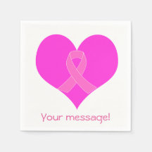 Heart and Ribbon Breast Cancer Charity Design