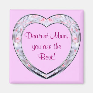 Heart and roses magnet