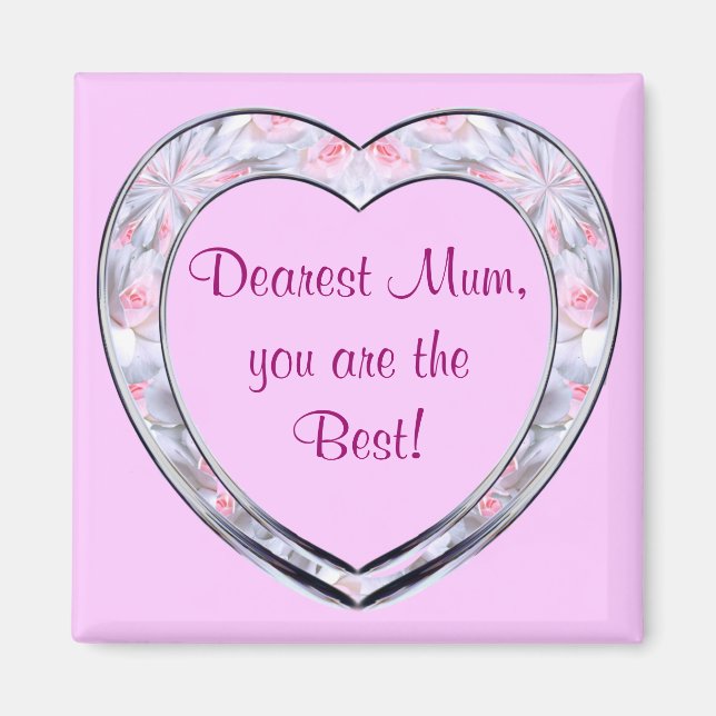 Heart and roses magnet (Front)