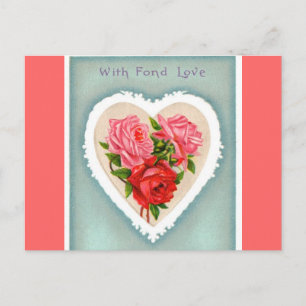 Heart and Roses Postcard