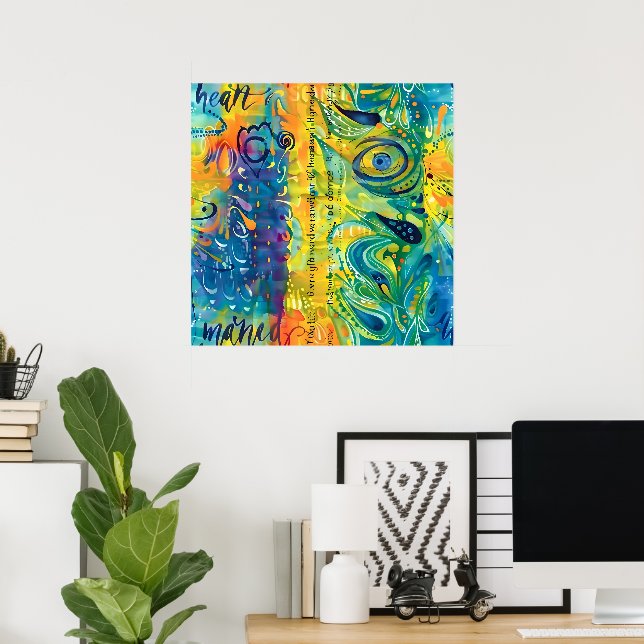 Heart And Soul: Abstract minimalist Poster (Home Office)