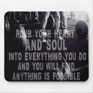 Heart and Soul - Workout Motivational Mouse Pad