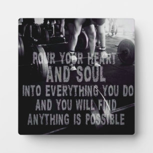 Heart and Soul - Workout Motivational Plaque