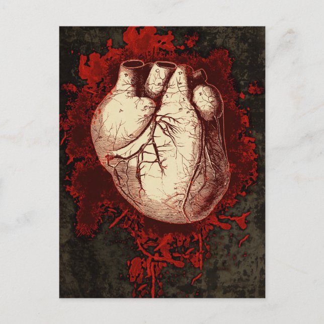 Heart and Spatter Postcard (Front)