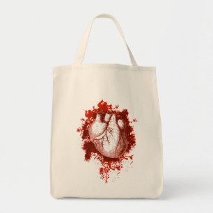 Heart and Spatter Tote Bag