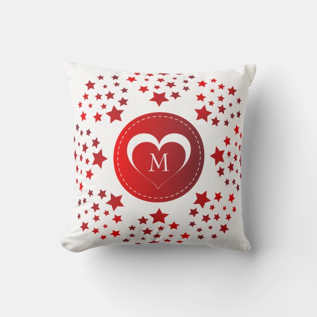 Heart And Stars Pattern  Cushion (Front)
