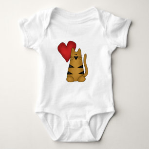 Heart and Striped Cat Tshirts and Gifts