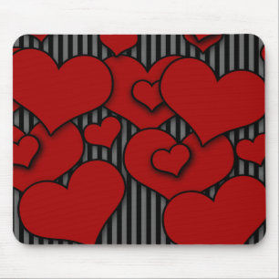 Heart and Stripes Mouse Pad