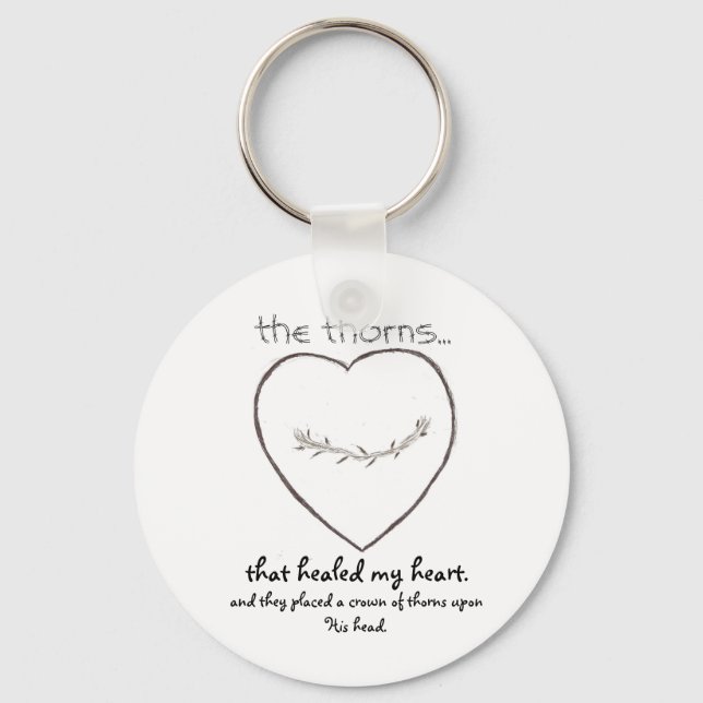 Heart and thorns. Spiritual key chain (Front)