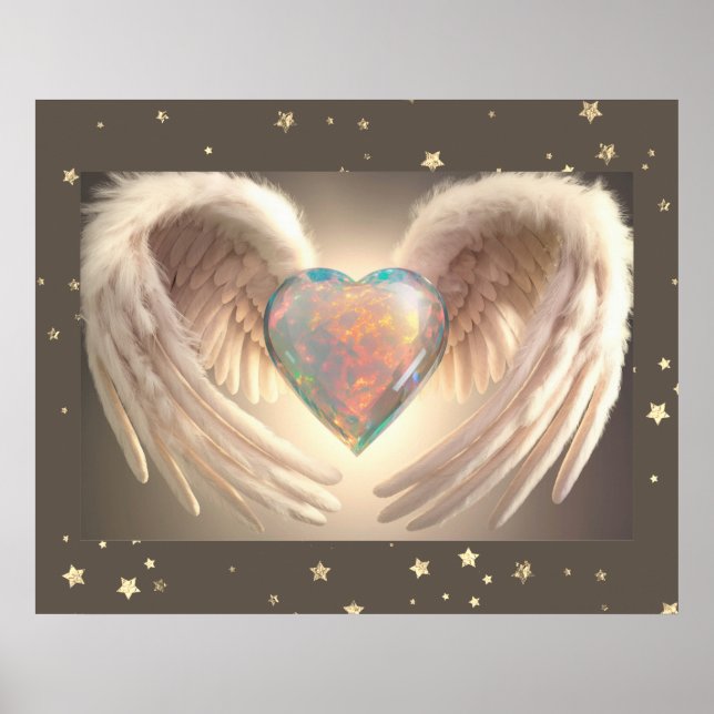 *~* Heart Angel Wings all four sides Poster (Front)