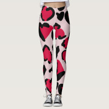 Heart Animal print Leggings