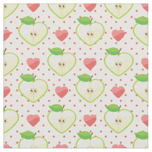Heart Apples with Pink Polka Dots And Hearts Fabric