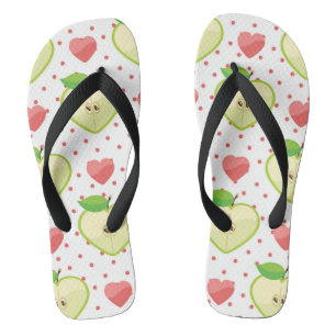 Heart Apples with Pink Polka Dots And Hearts Thongs