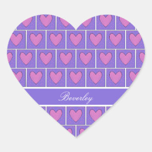 Heart Applique Quilt Pattern Sticker