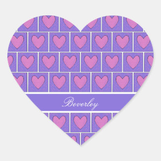 Heart Applique Quilt Pattern  Sticker