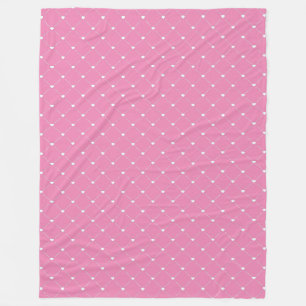 Heart Argyle Pink Fleece Blanket