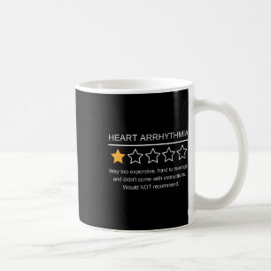 Heart Arrhythmia Awareness One Star Rating Survivo Coffee Mug
