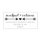 Heart Arrow Chic Return Address Rubber Stamp