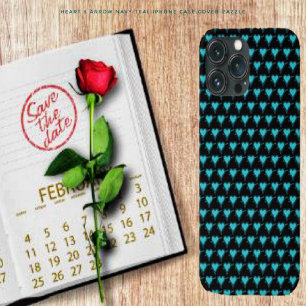 Heart & Arrow- Navy Teal iPhone 13 Pro Max Case