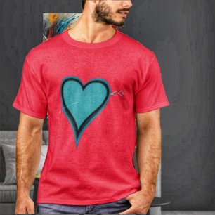 Heart & Arrow Navy-Teal-II T-Shirt