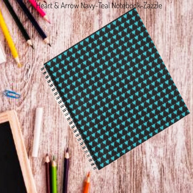 Heart & Arrow- Navy Teal  Notebook (Creator Uploaded)