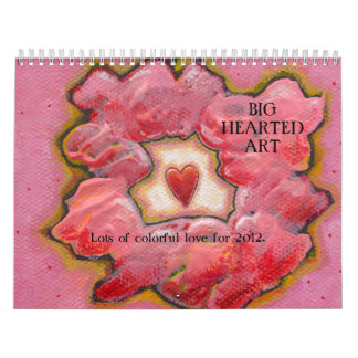 Heart art calendar 2012 fun colourful (PAST YEAR)