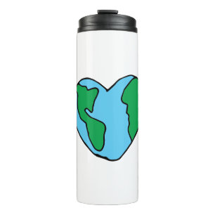 Heart Art World Ecofriendly Icon Happy Earth Clipa Thermal Tumbler