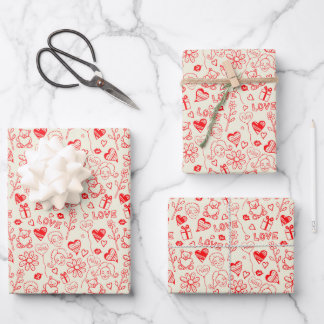 heart art  wrapping paper