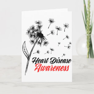 Heart Attack Red Ribbon Surgery Heart Disease Awar Card