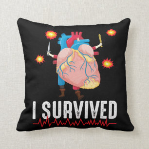 Heart Attack Survior Warrior Heart Disease Bypass Cushion