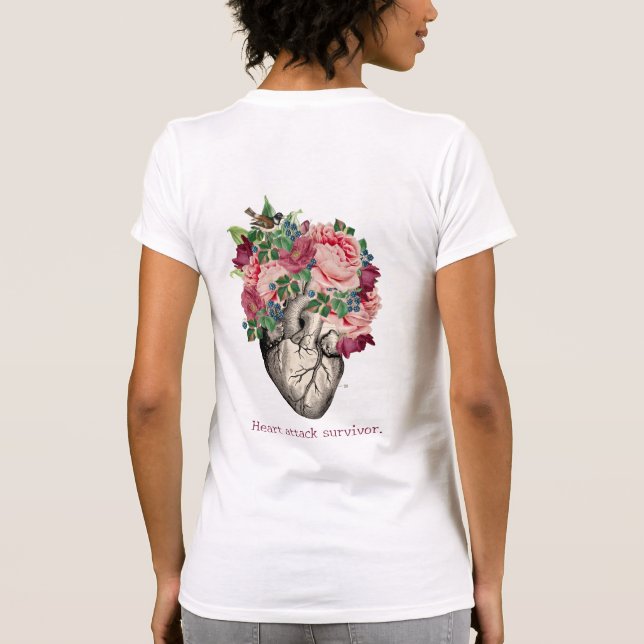 Heart Attack Survivor Feminine T-Shirt (Back)
