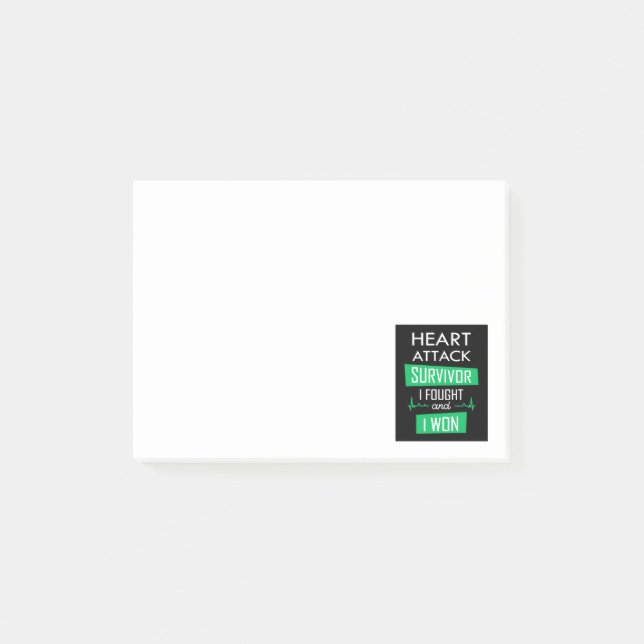 Heart attack survivor, I fought and I won Post-it  Notes (Front)