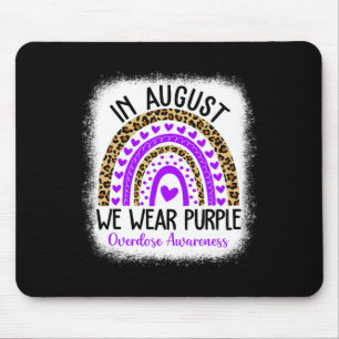 Heart August We Wear Purple Overdose Awareness Gif Mouse Pad